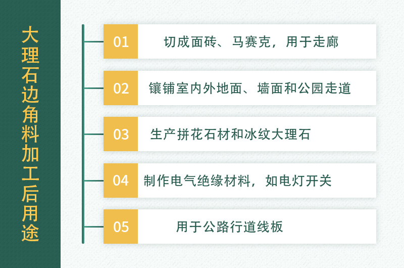 大理石邊角料加工后用途展示